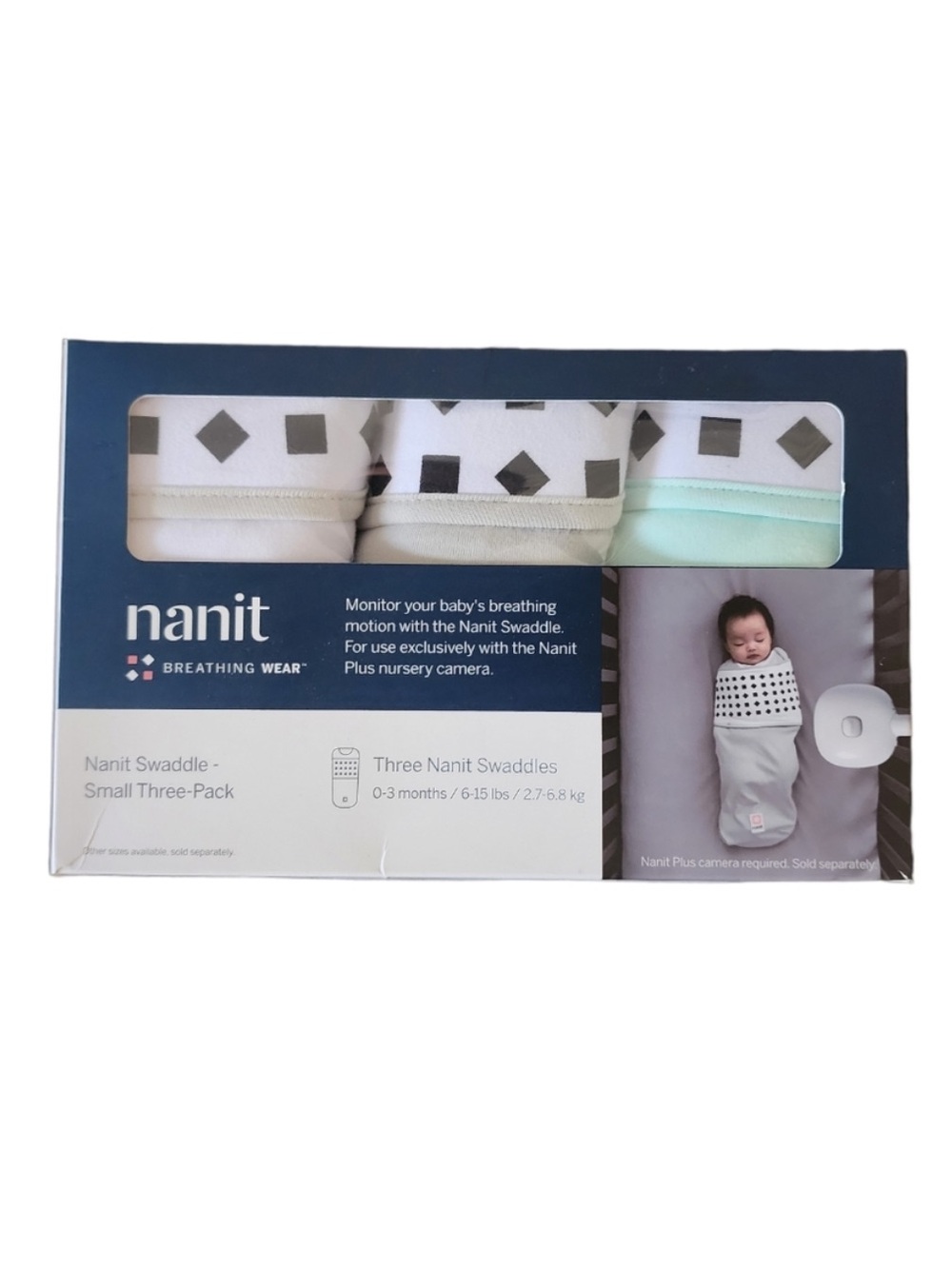 New with tags Nanit Swaddle 3 Pack, 0-3 months